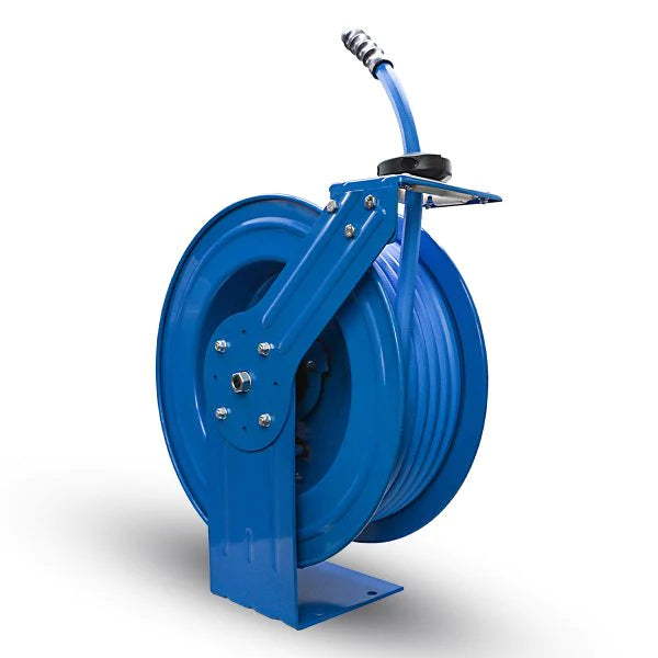 BluSeal Auto Rewind Garden Hose Reel 16mm x 15 mtr, 6 Feet Inlet hose, Spray Nozzle