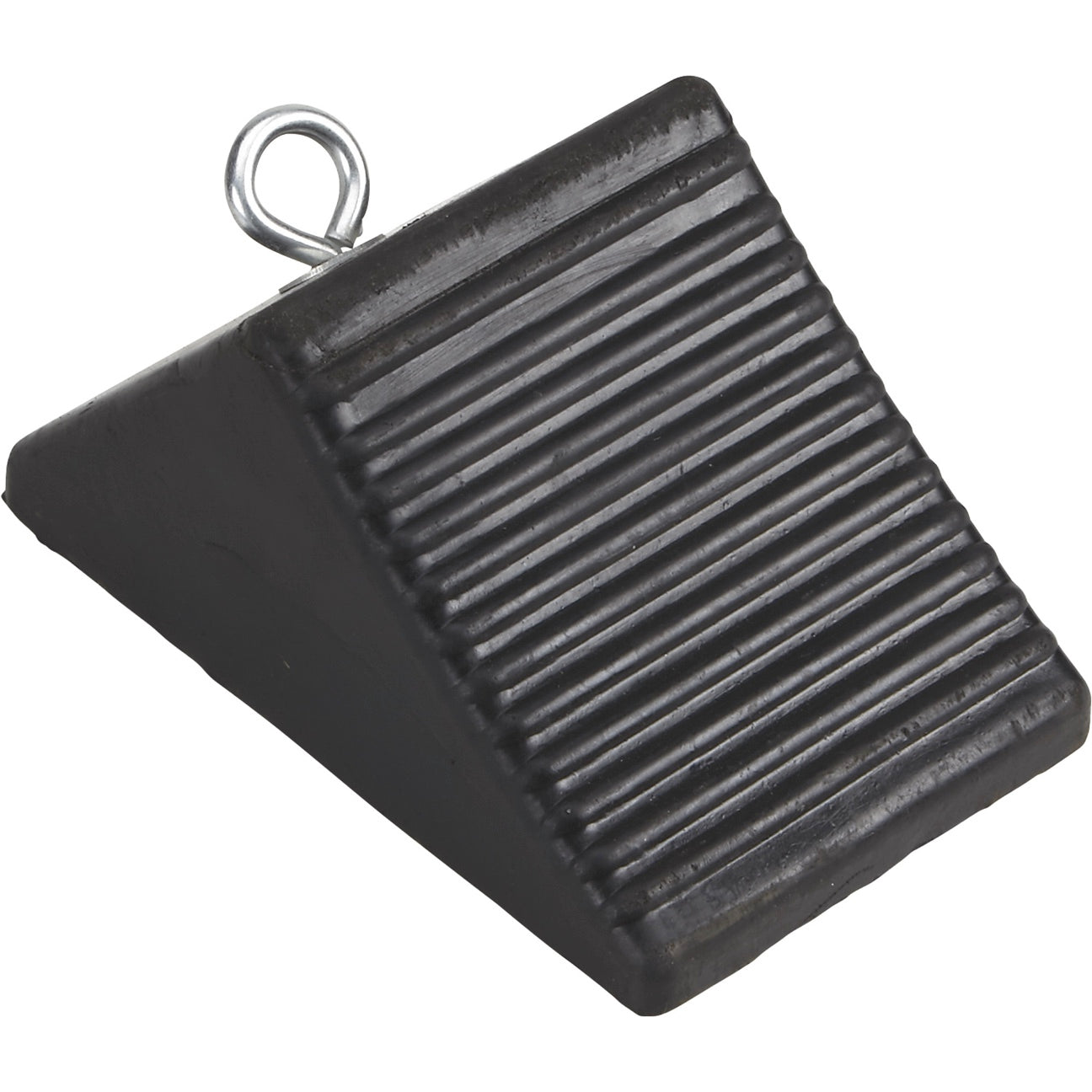 BluBird Rubber Wheel Chock with Eye Bolt, 9.5x7.25x5.5 inch