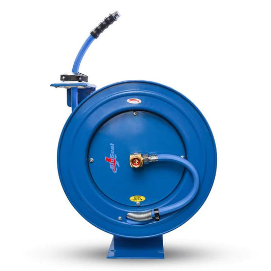BluSeal Auto Rewind Garden Hose Reel 16mm x 15 mtr, 6 Feet Inlet hose, Spray Nozzle
