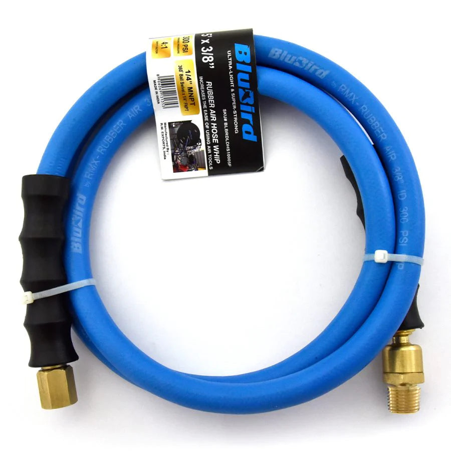 BluBird Rubber Air Whip Hose 6 MM x 0.6mtr