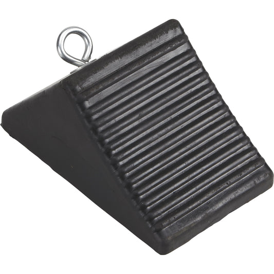 BluBird Rubber Wheel Chock with Eye Bolt, 9.5x7.25x5.5 inch